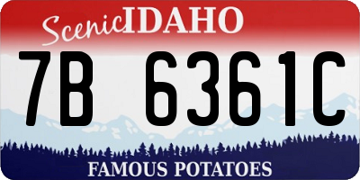 ID license plate 7B6361C