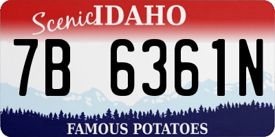 ID license plate 7B6361N