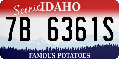 ID license plate 7B6361S