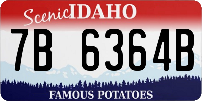 ID license plate 7B6364B