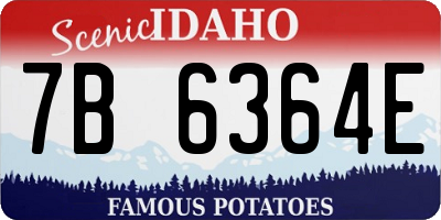 ID license plate 7B6364E