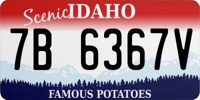 ID license plate 7B6367V