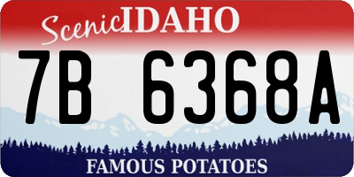 ID license plate 7B6368A