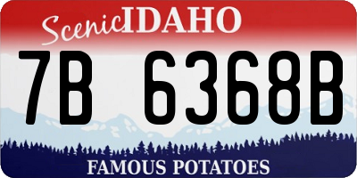 ID license plate 7B6368B