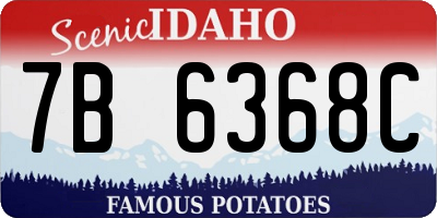 ID license plate 7B6368C