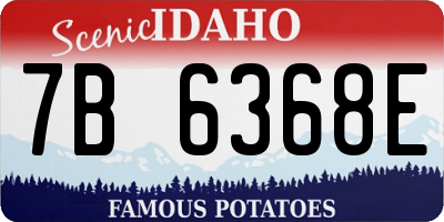 ID license plate 7B6368E