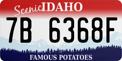 ID license plate 7B6368F