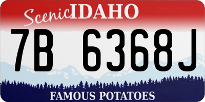ID license plate 7B6368J