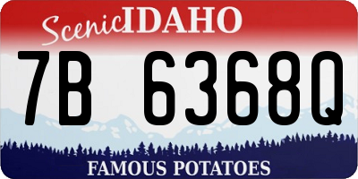 ID license plate 7B6368Q