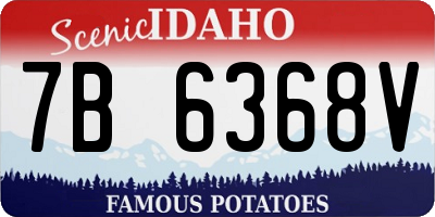 ID license plate 7B6368V