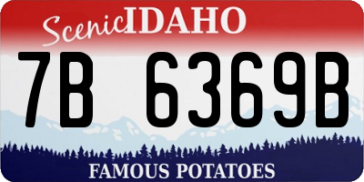 ID license plate 7B6369B