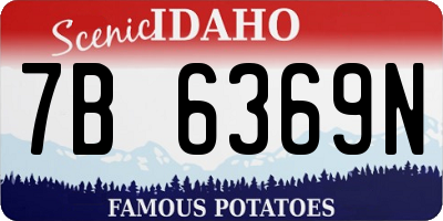 ID license plate 7B6369N