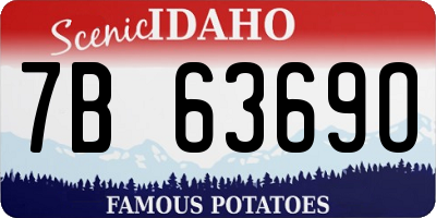 ID license plate 7B6369O
