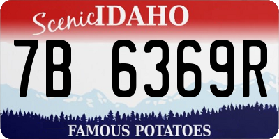 ID license plate 7B6369R
