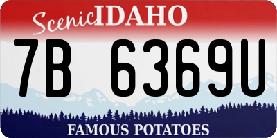 ID license plate 7B6369U