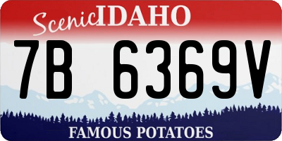 ID license plate 7B6369V