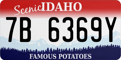 ID license plate 7B6369Y