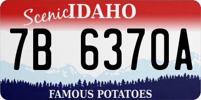 ID license plate 7B6370A