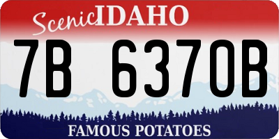 ID license plate 7B6370B
