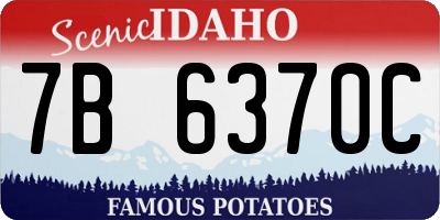 ID license plate 7B6370C