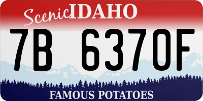 ID license plate 7B6370F