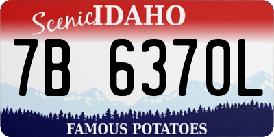 ID license plate 7B6370L