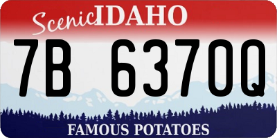 ID license plate 7B6370Q