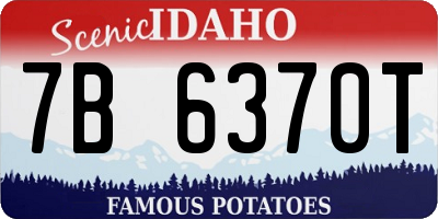 ID license plate 7B6370T