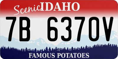 ID license plate 7B6370V