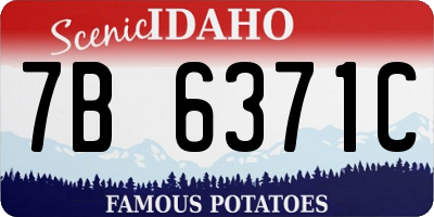 ID license plate 7B6371C