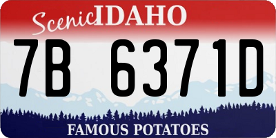 ID license plate 7B6371D