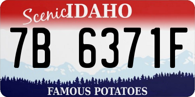 ID license plate 7B6371F