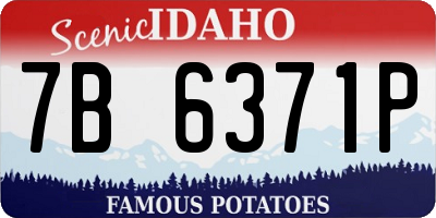 ID license plate 7B6371P
