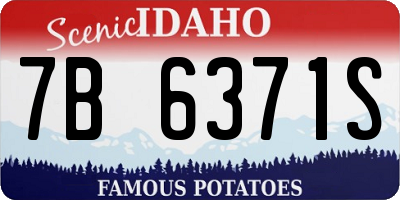 ID license plate 7B6371S