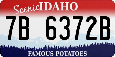 ID license plate 7B6372B