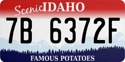 ID license plate 7B6372F