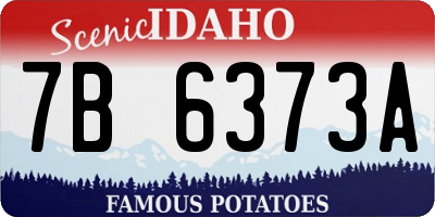 ID license plate 7B6373A
