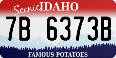 ID license plate 7B6373B