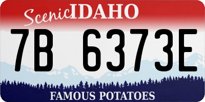 ID license plate 7B6373E