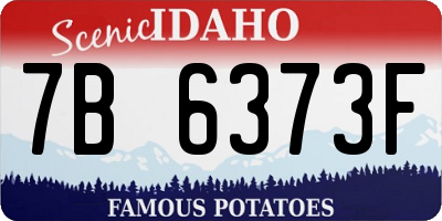 ID license plate 7B6373F