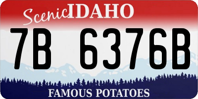 ID license plate 7B6376B
