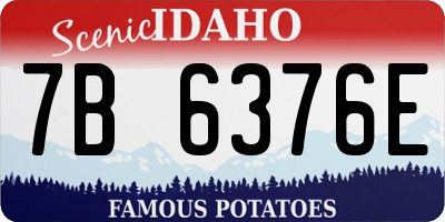 ID license plate 7B6376E