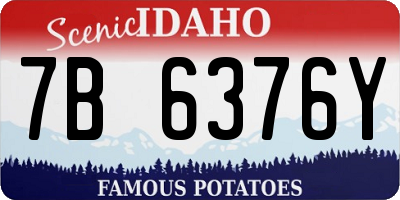 ID license plate 7B6376Y
