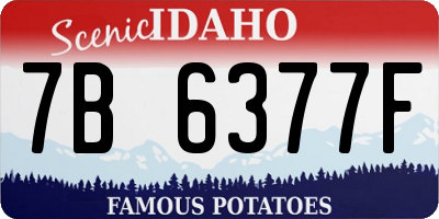 ID license plate 7B6377F