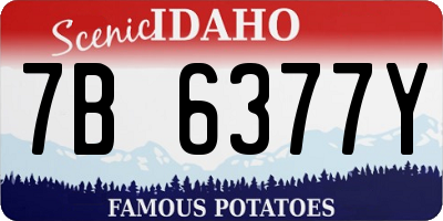 ID license plate 7B6377Y