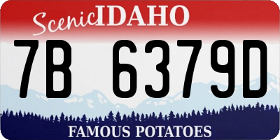 ID license plate 7B6379D