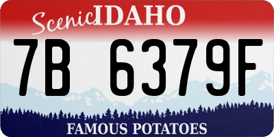 ID license plate 7B6379F