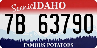 ID license plate 7B6379O