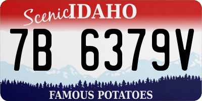 ID license plate 7B6379V