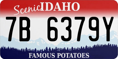 ID license plate 7B6379Y
